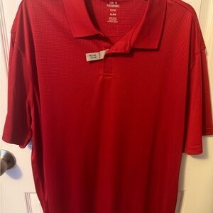 Haggar Men's Cool Performance Vibrant Red Polo Shirt